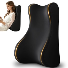 JIPORIER Reading Pillow for Sitting in Bed,23.6" H Back Support Pillow for Sitting up,Back Rest & Lumbar Support Pillows, Bed Rest Chair Cushion,Headboard Back Pillow for Gaming,Work,Resting,Black