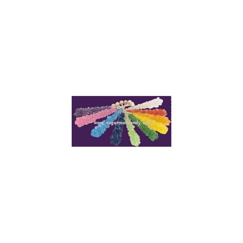 Blue Raspberry Rock Candy on Sticks Wrapped 12 units