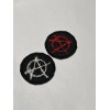 Anarchy MINI Iron-On/Sew-On Embroidered Patch Cobweb Patch