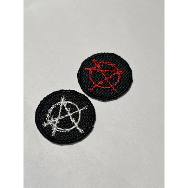 Anarchy MINI Iron-On/Sew-On Embroidered Patch Cobweb Patch