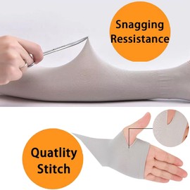 Cotton Cooling Arm Covers UV Protective for Men Women Youth Compression Sleeve Cover with Thumb Hole for Cycling, Driving, Running, Riding, Fishing, Golfing Outdoor Sports Black White Grey 3 Pairs