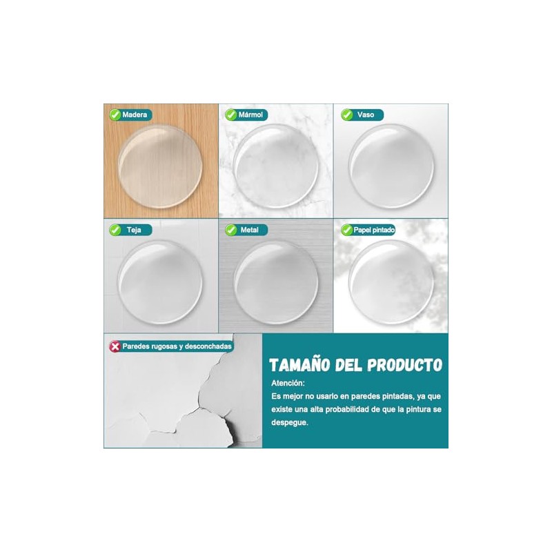 Tope para Puerta, 6 PCS Protector de Pared de Silicona,
