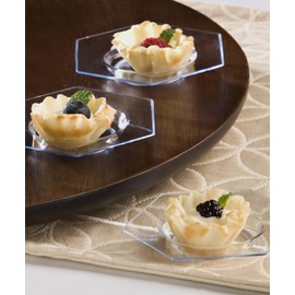 EMI Yoshi Koyal Honeycomb Plates, 3.2-Inch, Clear, Set of 200