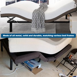 9 Inch Metal Adjustable Bed Base Frame Leg Replacement Heavy Duty Extra Height Leg Compatible with 93% of Frameworks Such as M8 M10 Thread (Set of 4)