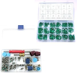 BIHYNGAIR Car Air Conditioner Valve Core Assortment Kit, AC Valve Core Removal Tool, A/C R12 R134a Refrigeration Automotive Air Conditioner Valve Core Repair Replacement