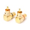 ZUYO 2Pcs 90 Degree RCA Adapter,Gold-Plated Right Angle Connector Male