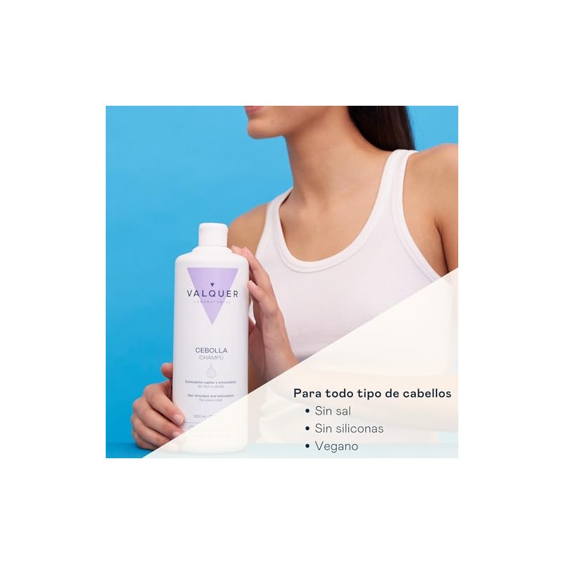 VALQUER Shampoo de Cebolla Regulador del Pelo Graso | Antioxidante