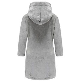 E.W Apparel Boys Robe Soft Fleece Bathrobe for Kids(Gray,11-12 Years)