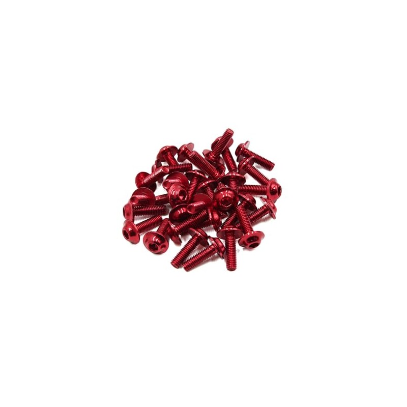 REPAIROCK 30pcs Universal Red M6 X 20mm Motorcycle Metal Fairing