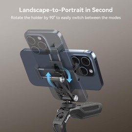 SMALLRIG Phone Support for DJI Stabilizers, Free Adjustment Phone Mount Adapter with 1/4"-20 Threaded Hole and Cold Shoe for DJI RS 3 / RS 3 Pro/RS 3 mini/RS 2 / RS C2 / R S/R SC, Tripod - 4301