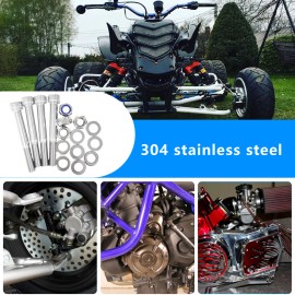 JINFANNIBI Stainless Steel Engine Body Screws Bolts Kit for Yamaha Banshee 350 YFZ350 87-06