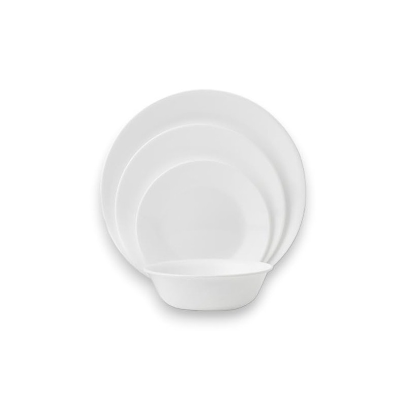 Corelle Vitrelle 8-Piece Service for 2 Dinnerware Set, Triple Layer