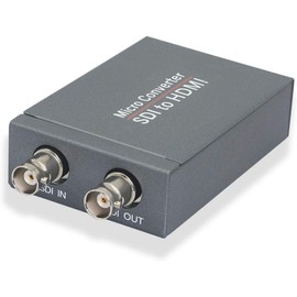 XMSJSIY SDI to HDMI, 3G-SDI/HD-SDI/SD-SDI to HDMI Converter Adapter, SDI in HDMI Out, SDI in SDI Out Loopout 1080P @ 60Hz Video Audio Splitter Auto Format Detection Stereo Support HDCP