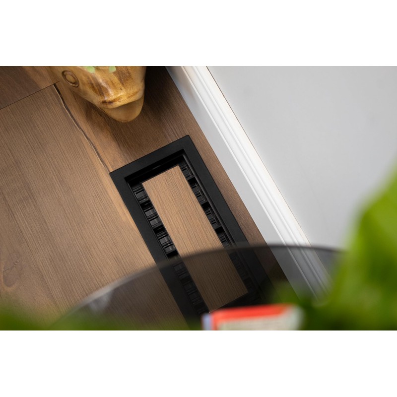 Inte-Grates Flush Floor Vent 4x12 Inch Drop-in Floor Register, Sliding