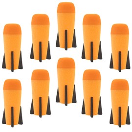 EKIND 10-Pack Mega Missile Refill for Toy Rocket Launcher, Foam Ammo Compatible for Nerf N-Strike Elite Series (Orange)