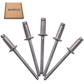 SKIR'CO (Pack of 150) Stainless Steel Blind Rivets 4.0 x 10 mm, Dome Head, Pop Rivets, DIN 7337, A2 Rivets, Thumbmandrel
