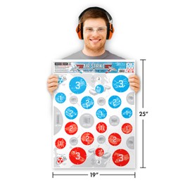 Thompson Target Air Strike Shooting Game Paper Targets, 19x25 inches, Turn Based Fighter Jet Bomber Strategy Range Competition, Made in USA