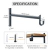 OVOV Closet Rod Bracket Heavy Duty 12 Inch Closet Shelf