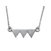 Silver Toned Geometric Three Triangle Design Pendant Necklace