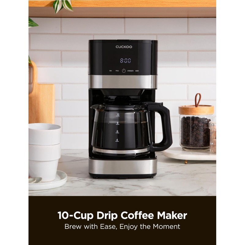 CUCKOO Classic 10-Cup Drip Coffee Maker, Easy To Use Coffee