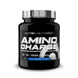 Scitec Nutrition Amino Charge Flavoured Drink Powder with Amino Acids, Caffeine and Sweeteners, Sugar Free and Gluten Free, 570 g, Blue Raspberry