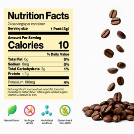 SATURNBIRD Instant Coffee Cold Brew，Coffee Packets of Light/Medium/Dark Roast, 100% Arabica, Enjoy Hot/Cold Freeze Dried Iced Coffee, 24 Single Servings for Home, Travel, Office (NO.1-6)