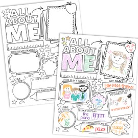 All About Me Posters Elementary - 20 Star of The Week Poster, All About Me Posters Preschool & Kindergarten, Star Student Poster, First Grade Classroom Must Haves, Teacher Supplies