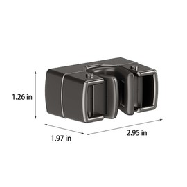 GDOMI 4 Pack Heavy Duty Mop Holder Wall Mount, Strong Adhesive Hanger for Broom Closet Organizer, Space Saving Utility Hooks for Bathroom Kitchen Garage Storage