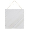 Hampton Art Plank Diagonal 12" X 12" White, Wood Plaque,