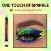 Green Shimmering Eyeshadow Stick, Bright Green Cream Eye Shadow, Metallic