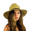 NYFASHION101 Teardrop Dent Braided Trim Casual Panama Fedora Sun Hat,