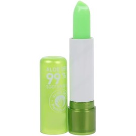 Bálsamo Labial Tinte Verde, Aloe Vera, Hidratante y Nutritivo Cambio de Color por Temperatura, Resistente al Agua, Antiagrietamiento y Acabado Transparente