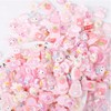 Cosyhav 50pcs Slime Charms,Transparent Pink Mix Resin Charms,Cute Charms for