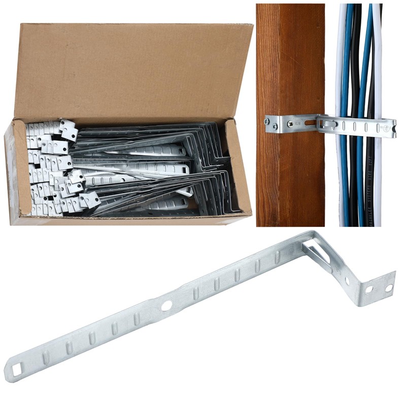 Landhoow 100 Pcs Stud Mounting Cable Support Metal Stud Support