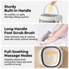 Collapsible Foot Bath Tub with Long Handle Foot Brush, Foldable