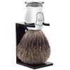 Parker Safety Razor 100% Pure Badger Bristle Shaving Brush (Chrome