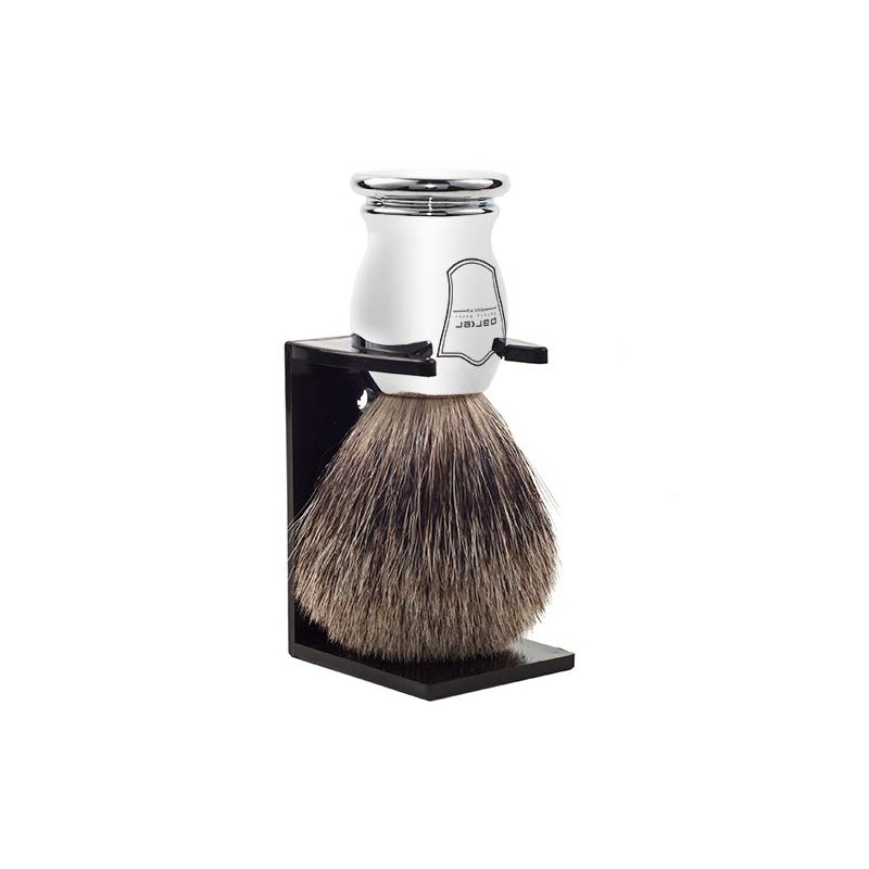 Parker Safety Razor 100% Pure Badger Bristle Shaving Brush (Chrome