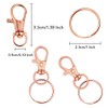 60 Pcs Premium Rose Gold Swivel Clasps Lanyard Snap Hooks