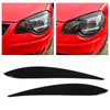 2Pcs Front Headlight Eyebrow Eye Lid Cover Trim Glossy Black