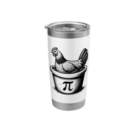 Chicken Pot Pie Funny Math pun Chicken Pot Pi Day Stainless Steel Insulated Tumbler