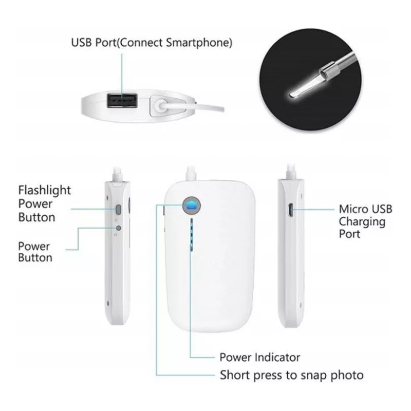 Teslong Otoscopio Digital Recargable Con Wifi Integrado. Ios Android