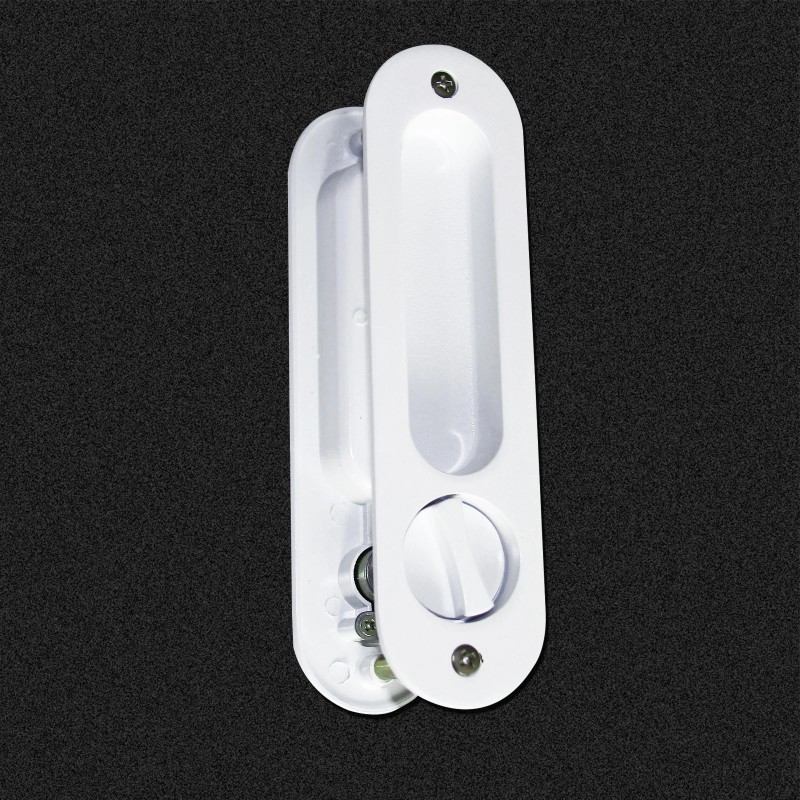 Ccjh White Oval Sliding Door Lock Sleek & Secure for
