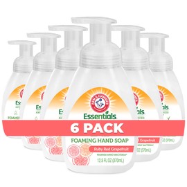 Arm & Hammer 6 Pack Foaming Hand Soap for Skin Cleaning - Ruby Red Grapefruit Scent - Hand Soap Pump with Aloe Vera & Different Ingredients 12.5 Fl Oz (370mL)