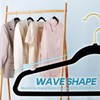 UNEED Black Velvet Hangers with Golden Hooks, 36 Pack -
