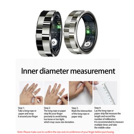 Taoke Smart Ring for Women, Health Fitness Tracker with Heart Rate Blood Oxygen Sleep Tracker Steps Tracker IP68 Waterproof Fitness Ring with Charging Base (Silver, 10)