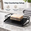 Bathroom Soap Holder Draining Rack, Self-Draining Soap Dish with Anti-Slip