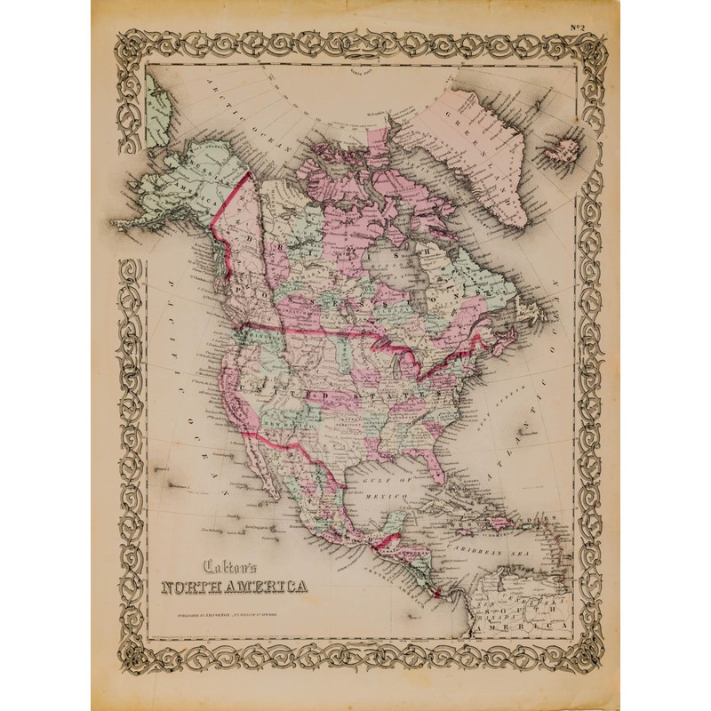 North America - Vintage Map - 1000 Piece MI Puzzles