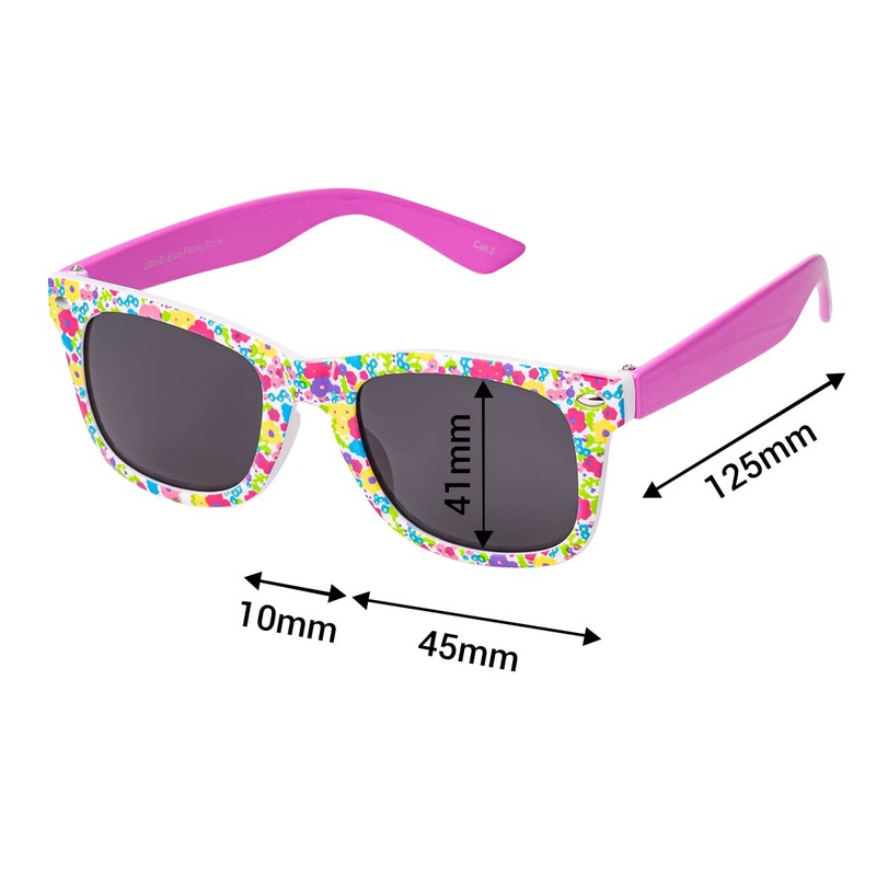 Ultra Kids Sunglasses UV400 Protection Childrens Sunglasses Vibrant Pink Floral