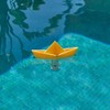 Balvi Pool Thermometer Paper Boat Colour Yellow Floating Origami Boat