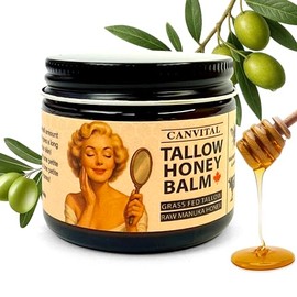 Bálsamo natural de ternera (100% alimentado con pasto) – Hidratante profundo sin perfume | Miel, cera de abejas y aceite de oliva | Para piel seca y sensible | Crema antienvejecimiento facial y